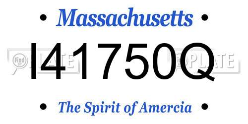 I41750Q Massachusetts License Plate
