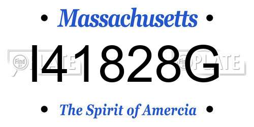 I41828G Massachusetts License Plate