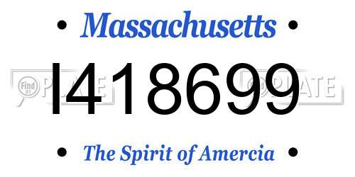 I418699 Massachusetts License Plate