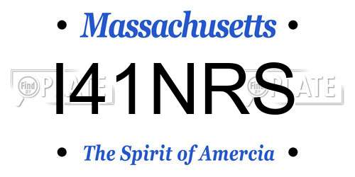 I41NRS Massachusetts License Plate