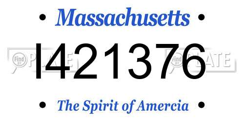 I421376 Massachusetts License Plate