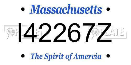 I42267Z Massachusetts License Plate