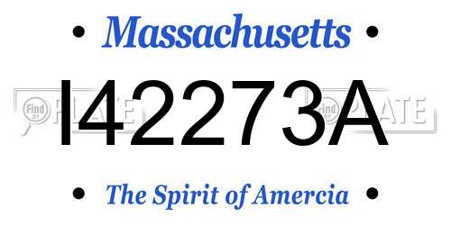 I42273A Massachusetts License Plate