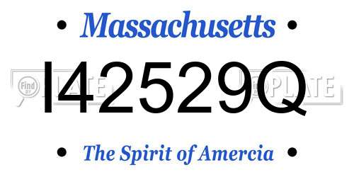 I42529Q Massachusetts License Plate
