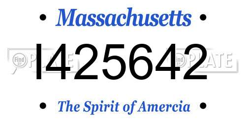 I425642 Massachusetts License Plate