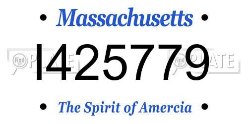 I425779 Massachusetts License Plate