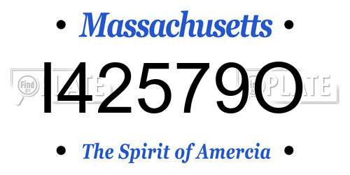 I42579O Massachusetts License Plate