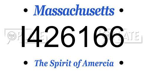 I426166 Massachusetts License Plate