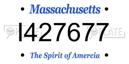 I427677 Massachusetts License Plate
