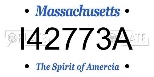 I42773A Massachusetts License Plate