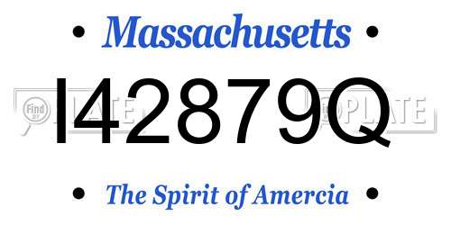 I42879Q Massachusetts License Plate