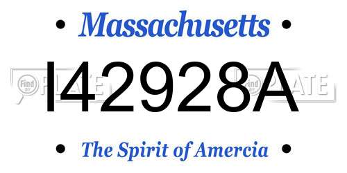 I42928A Massachusetts License Plate