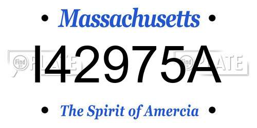 I42975A Massachusetts License Plate