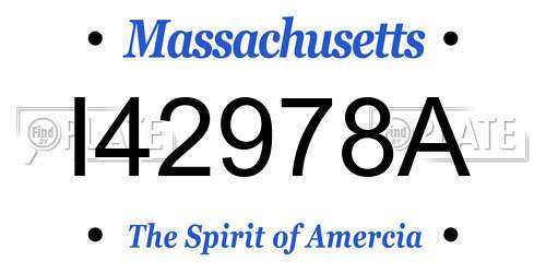 I42978A Massachusetts License Plate