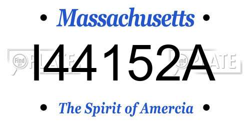 I44152A Massachusetts License Plate