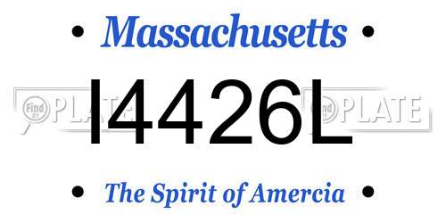 I4426L Massachusetts License Plate