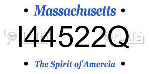 I44522Q Massachusetts License Plate