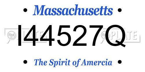I44527Q Massachusetts License Plate