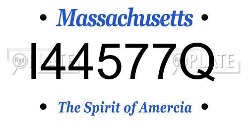 I44577Q Massachusetts License Plate