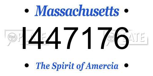 I447176 Massachusetts License Plate