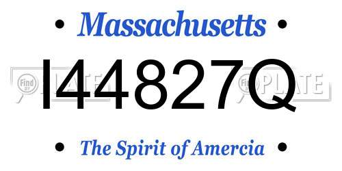 I44827Q Massachusetts License Plate