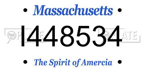 I448534 Massachusetts License Plate