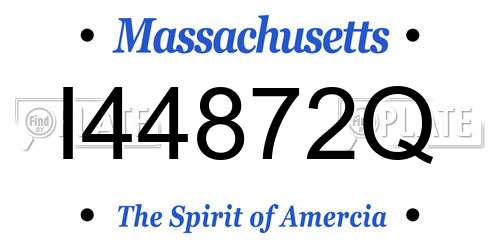 I44872Q Massachusetts License Plate