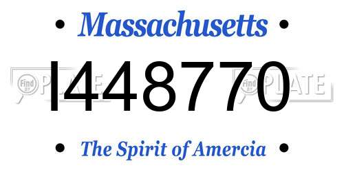 I448770 Massachusetts License Plate