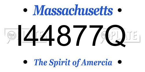 I44877Q Massachusetts License Plate