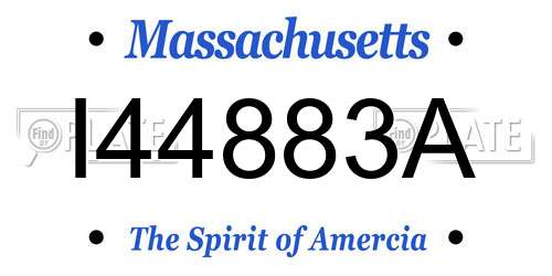 I44883A Massachusetts License Plate
