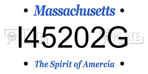 I45202G Massachusetts License Plate