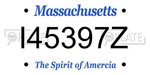 I45397Z Massachusetts License Plate