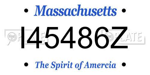 I45486Z Massachusetts License Plate