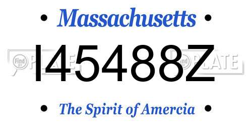 I45488Z Massachusetts License Plate