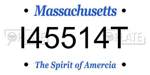 I45514T Massachusetts License Plate