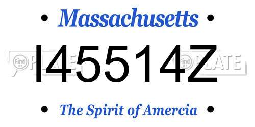 I45514Z Massachusetts License Plate
