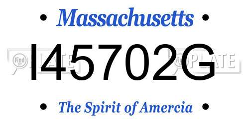 I45702G Massachusetts License Plate