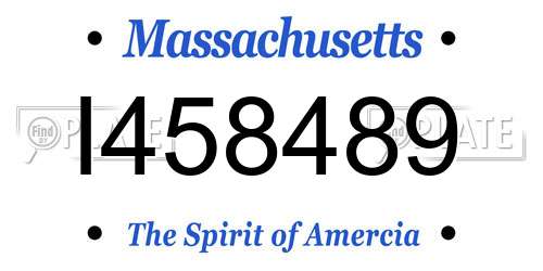 I458489 Massachusetts License Plate