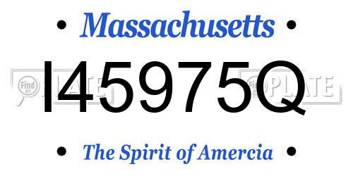 I45975Q Massachusetts License Plate