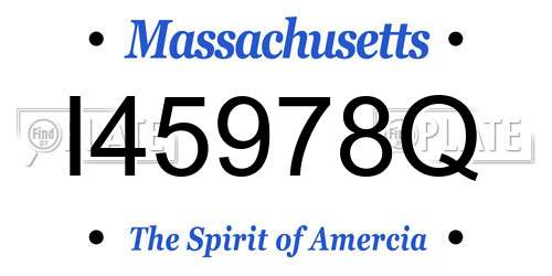 I45978Q Massachusetts License Plate