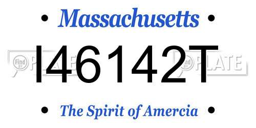 I46142T Massachusetts License Plate