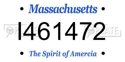 I461472 Massachusetts License Plate