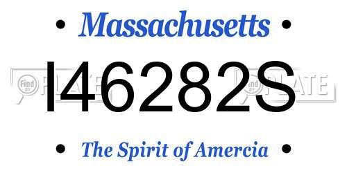 I46282S Massachusetts License Plate