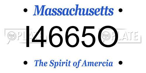 I4665O Massachusetts License Plate