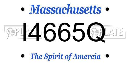 I4665Q Massachusetts License Plate