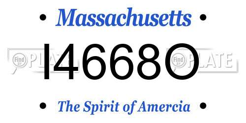 I4668O Massachusetts License Plate