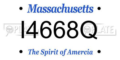 I4668Q Massachusetts License Plate