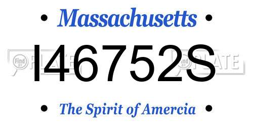 I46752S Massachusetts License Plate