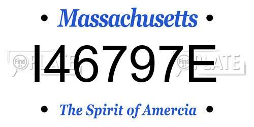 I46797E Massachusetts License Plate