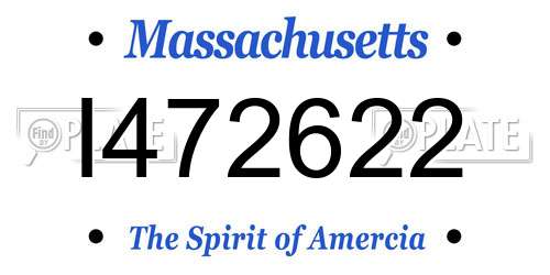 I472622 Massachusetts License Plate